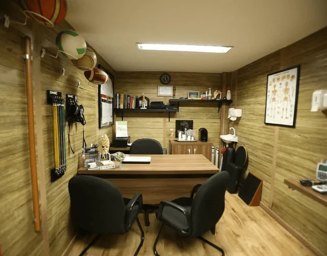 Área de avaliação e atendimento da clínica
